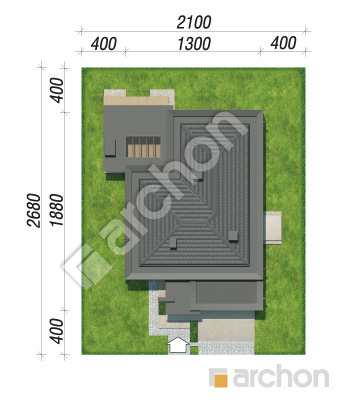 gotowy projekt Dom w renklodach 36 (G2) sytuacja