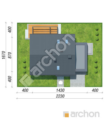 gotowy projekt Dom w wisteriach 18 (G) sytuacja