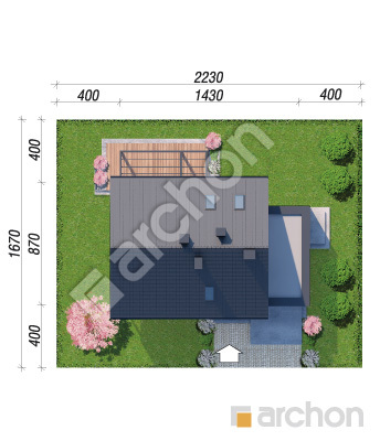 gotowy projekt Dom w wisteriach 18 (G) sytuacja