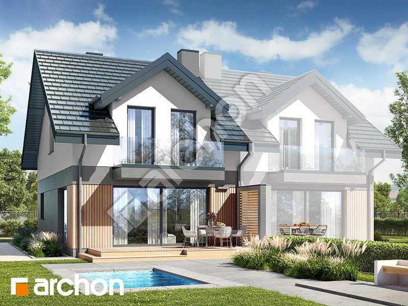 gotowy projekt Dom w klementynkach 2 (B) widok 1