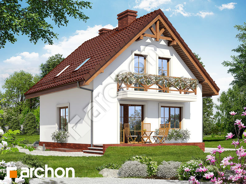 gotowy projekt Dom w rododendronach 11 (P) widok 2
