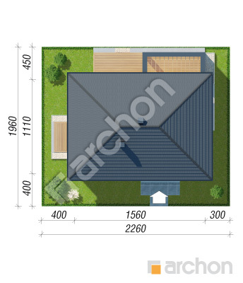 gotowy projekt Dom w perowskiach 2 (E) sytuacja