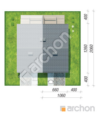 gotowy projekt Dom pod miłorzębem 24 (GB) sytuacja