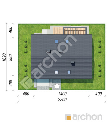gotowy projekt Dom w malinówkach 56 (G) sytuacja