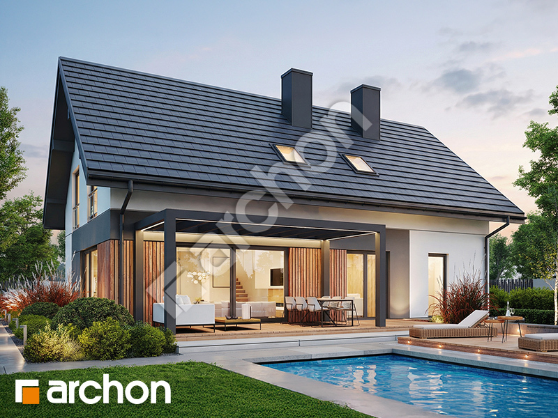 gotowy projekt Dom w malinówkach 56 (G) widok 2