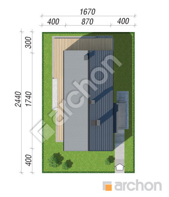 gotowy projekt Dom w kosaćcach 19 sytuacja