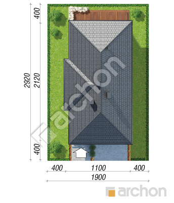 gotowy projekt Dom w modrzewnicy (G2) sytuacja