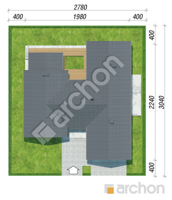 gotowy projekt Dom w kliwiach 10 (G2) sytuacja
