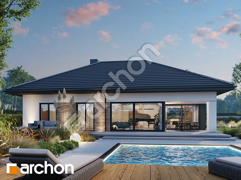 gotowy projekt Dom w przebiśniegach 28 widok 2