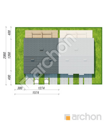 gotowy projekt Dom pod miłorzębem 15 (GR2B) sytuacja