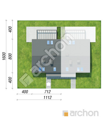 gotowy projekt Dom w modrakach 5 (B) sytuacja