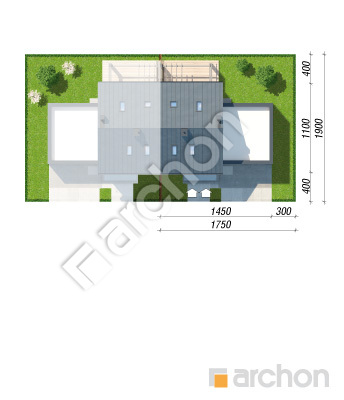 gotowy projekt Dom w bratkach 15 (R2B) sytuacja