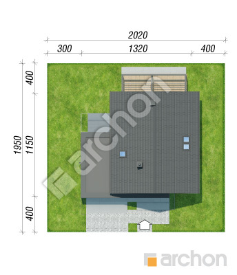 gotowy projekt Dom w stewiach (GE) sytuacja