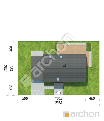 gotowy projekt Dom w trzcinnikach 5 (GE) sytuacja