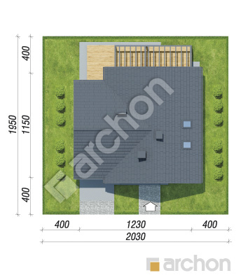 gotowy projekt Dom w malinówkach 26 (G) sytuacja