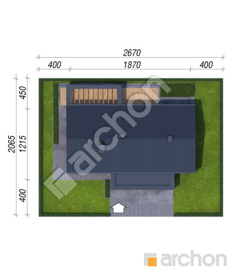 gotowy projekt Dom w stellach (G2) sytuacja