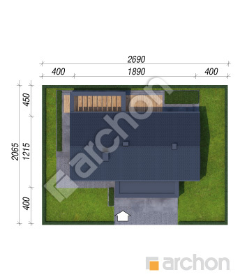 gotowy projekt Dom w stellach (G2) sytuacja