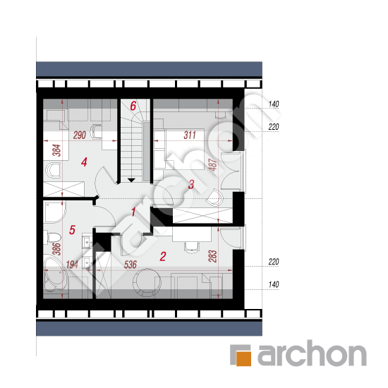 gotowy projekt Dom w poziomkach 2 rzut poddasza