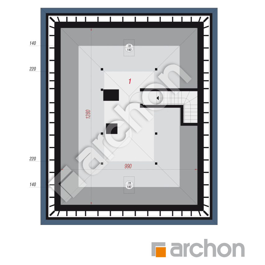 gotowy projekt Dom w lilakach 7 (P) rzut poddasza