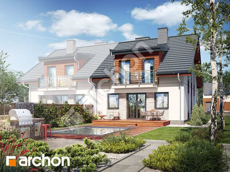 gotowy projekt Dom w gwiazdnicach (B) widok 1