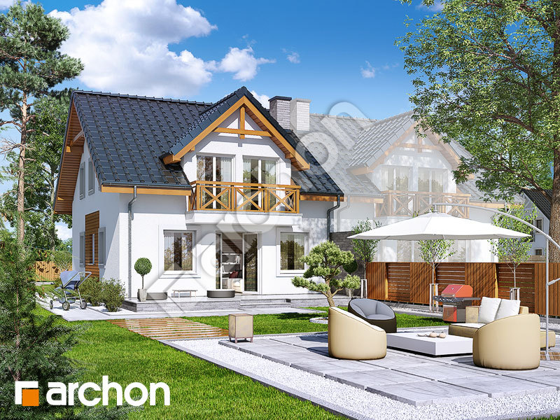 gotowy projekt Dom w klematisach 17 (B) widok 1