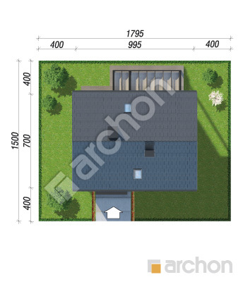 gotowy projekt Dom w manuce (A) sytuacja