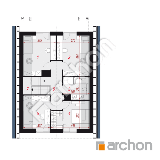gotowy projekt Dom w malinówkach 55 rzut poddasza