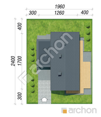 gotowy projekt Dom w kosaćcach 9 (GNA) sytuacja