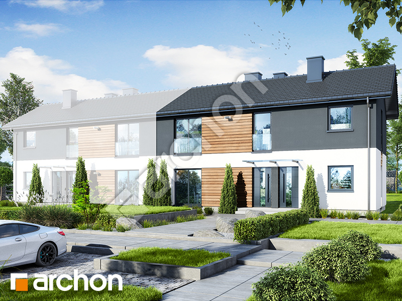 gotowy projekt Dom w iberisach (R2B) widok 1