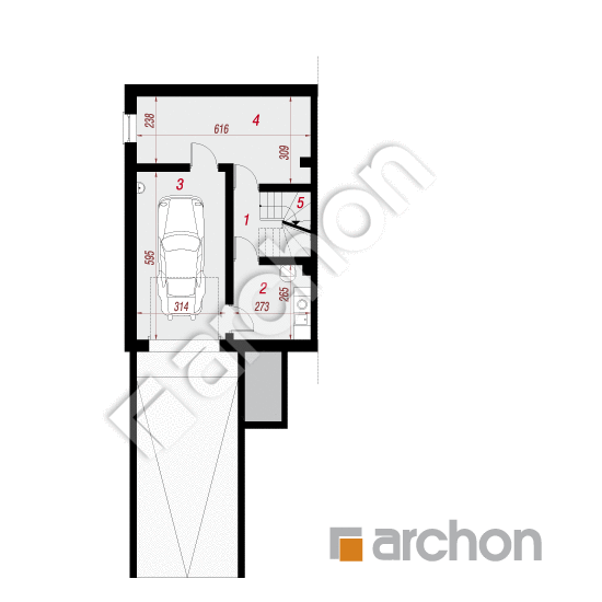 gotowy projekt Dom w cyklamenach 4 (PB) rzut piwnic