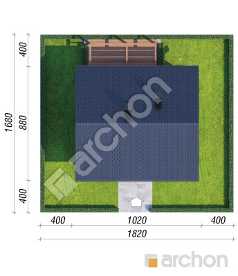 gotowy projekt Dom w knieciach (E) sytuacja