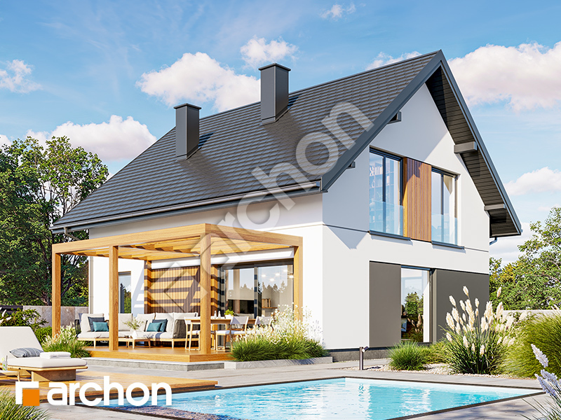 gotowy projekt Dom w knieciach (E) widok 2