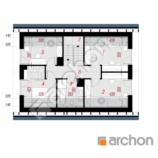 gotowy projekt Dom w zielistkach 35 rzut poddasza
