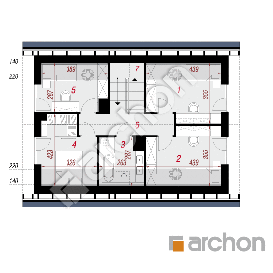 gotowy projekt Dom w zielistkach 35 rzut poddasza