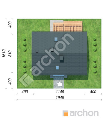gotowy projekt Dom w zielistkach 35 sytuacja