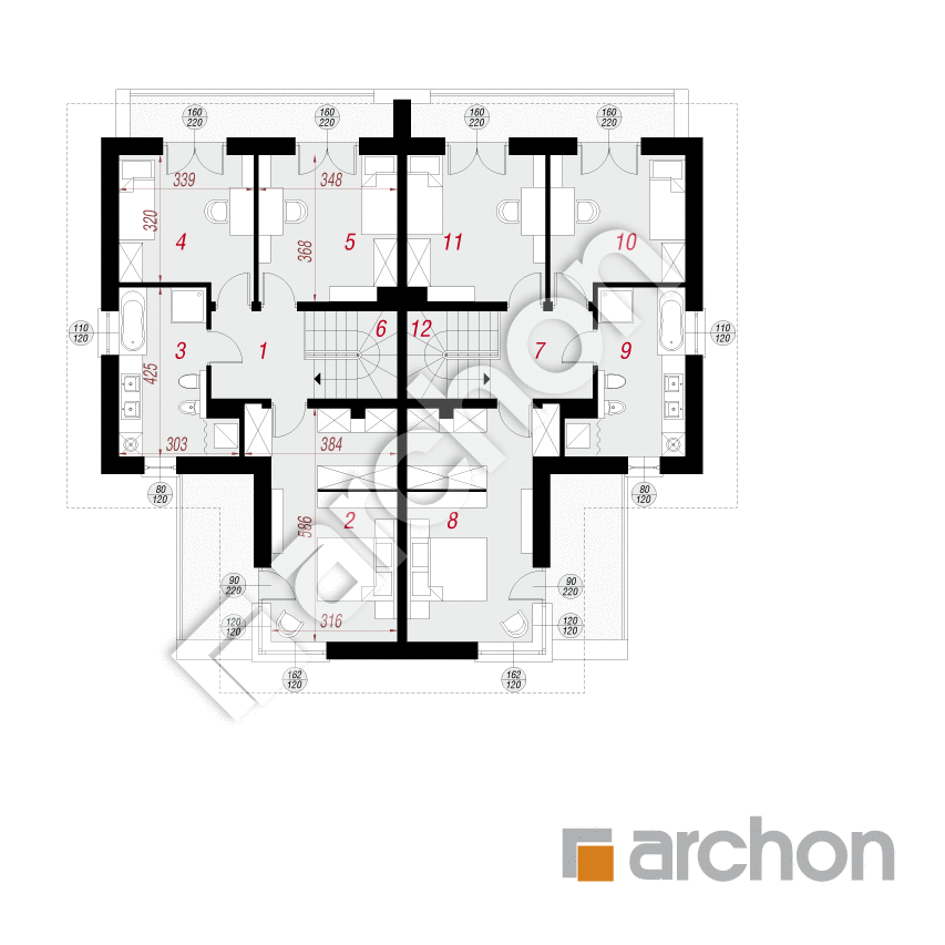 gotowy projekt Willa Julia 3 rzut piętra