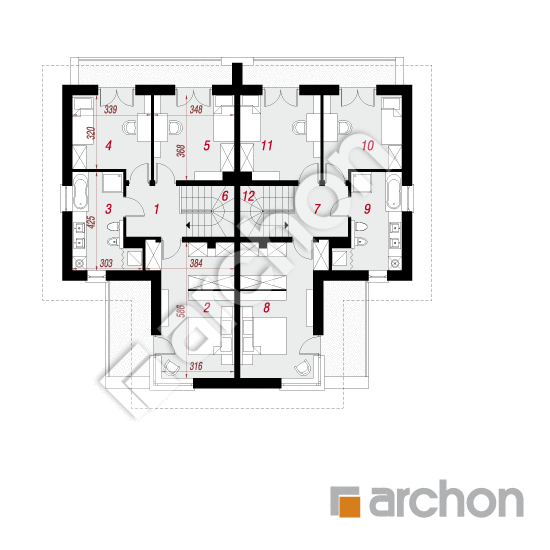 gotowy projekt Willa Julia 3 rzut piętra