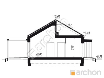 gotowy projekt Dom w rarytasach 5 (G2E) przekroj budynku