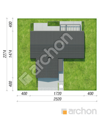 gotowy projekt Dom w rarytasach 5 (G2E) sytuacja