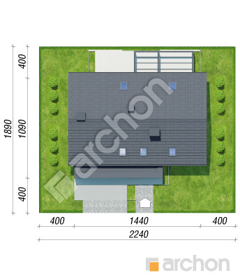 gotowy projekt Dom w jabłonkach 25 (G2) sytuacja