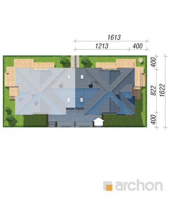 gotowy projekt Dom w mircie 4 (B) sytuacja