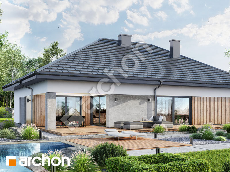 gotowy projekt Dom w renklodach 16 (G2) widok 2