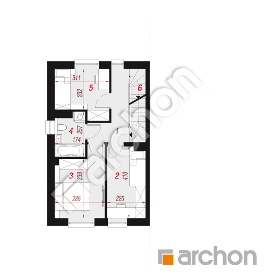 gotowy projekt Dom w bylicach 7 (B) rzut piętra