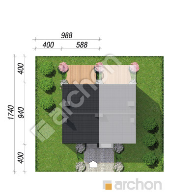 gotowy projekt Dom w bylicach 7 (B) sytuacja