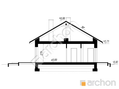 gotowy projekt Dom w kruszczykach 37 (G) przekroj budynku