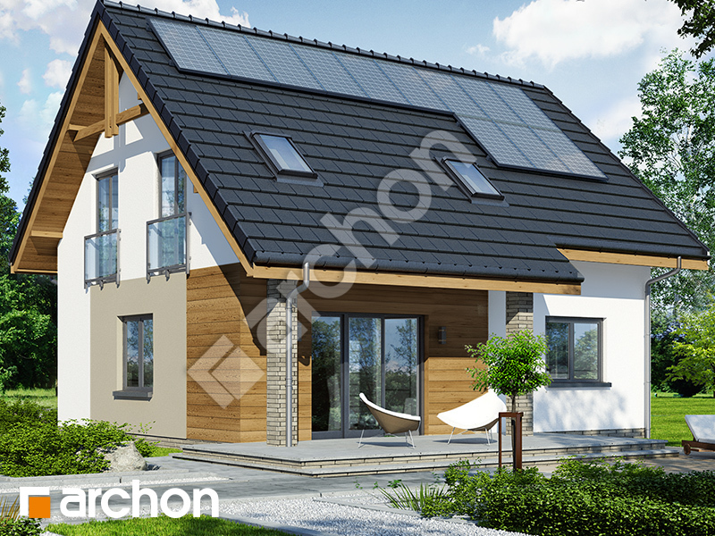 gotowy projekt Dom w zielistkach 5 (E) OZE widok 2