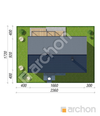 gotowy projekt Dom w kruszczykach 34 (E) sytuacja