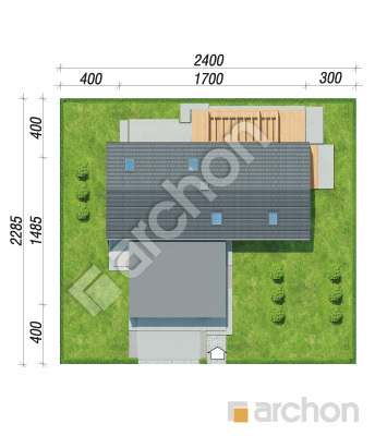 gotowy projekt Dom w kosaćcach 33 (G2AE) OZE sytuacja