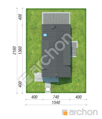 gotowy projekt Dom w żeńszeniu 2 (E) sytuacja