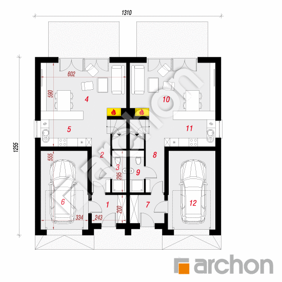 gotowy projekt Dom pod miłorzębem 11 (GR2) rzut parteru